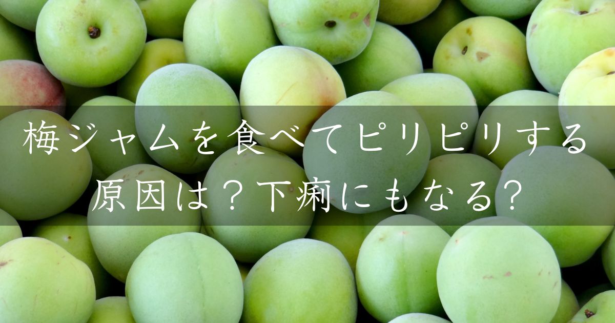 梅ジャムを食べてピリピリする原因は？下痢にもなるって本当？